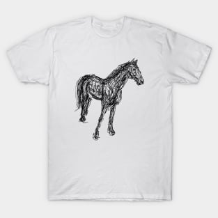 Doodle horse staring - light T-Shirt